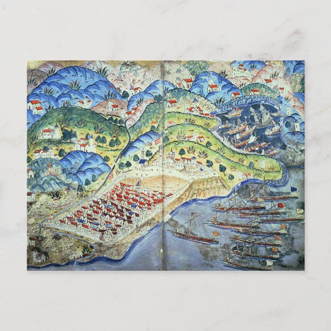 Aussicht auf Nizza, vom "Suleymanname" Postkarte (Vorderseite)