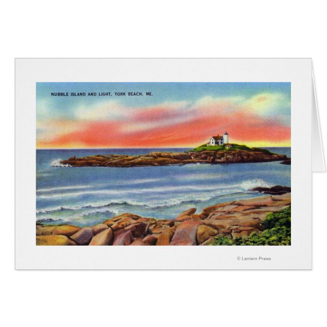 Aussicht auf Nubble Island und das Leuchtturm (Vorderseite (Horizontal))