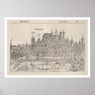 Aussicht auf Nürnberg von Nürnberg Chronicle (1458 Poster