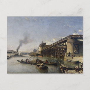 Aussicht auf Paris, Seine oder Estacade, 1853 Postkarte