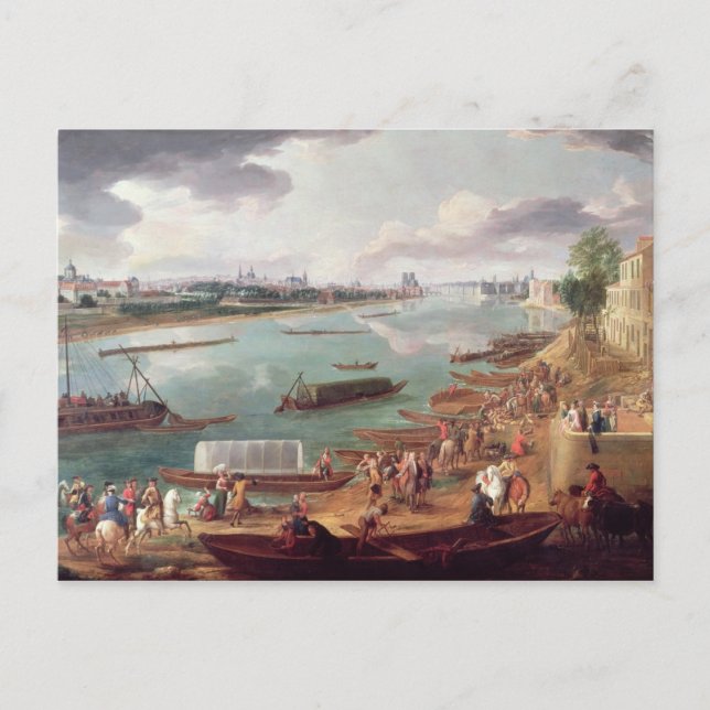Aussicht auf Paris vom Quai de la Rapee Postkarte (Vorderseite)
