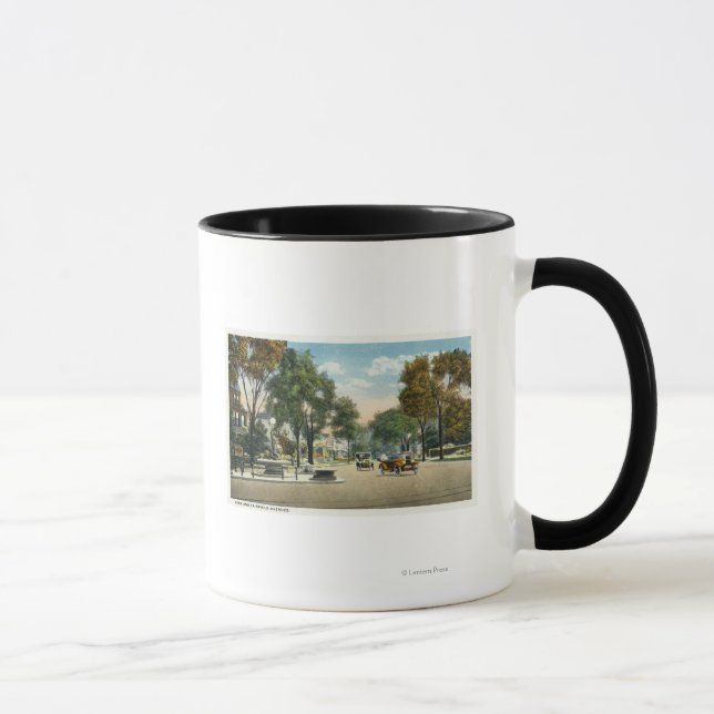Aussicht auf Park und Fairfield Avenue Tasse (Rechts)