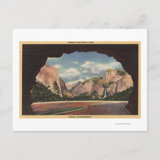 Aussicht auf Park vom Portal von Grandeur Postkarte (Vorderseite)