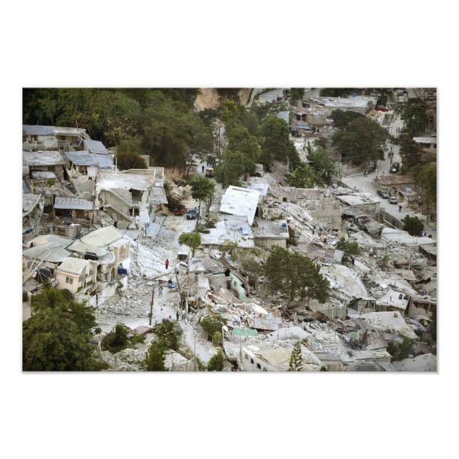 Aussicht auf Port-au-Prince, Haiti Fotodruck (Vorne)