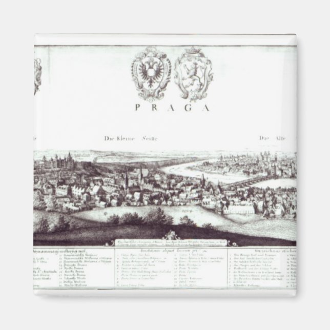 Aussicht auf Prag, 1649 Magnet (Vorne)