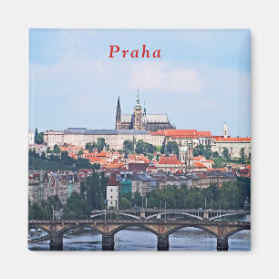 Aussicht auf Prag von der Festung Vyšehrad. Magnet