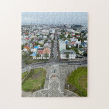 Aussicht auf Reykjavik, Island aus Hallgrimskirkja