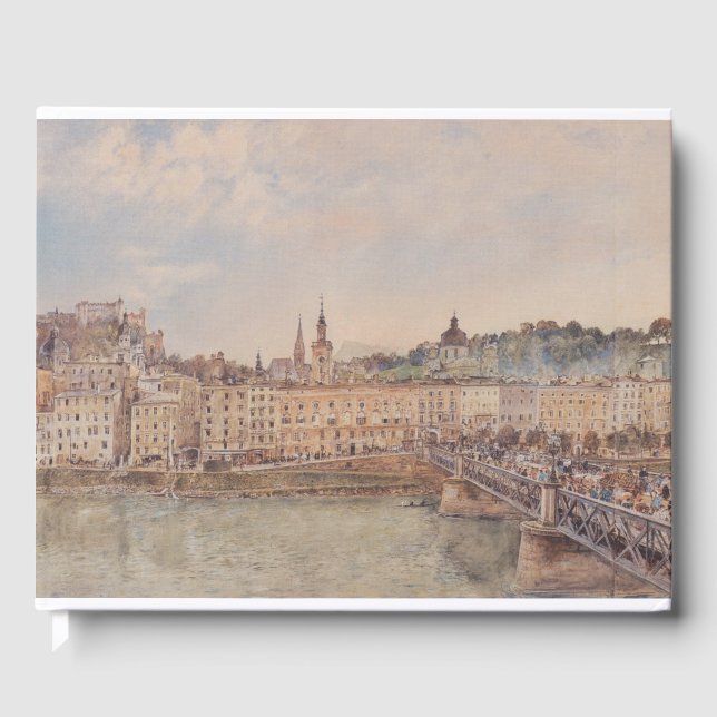 Aussicht auf Salzburg (von Rudolf von Alt) Gästebuch (Vorderseite)