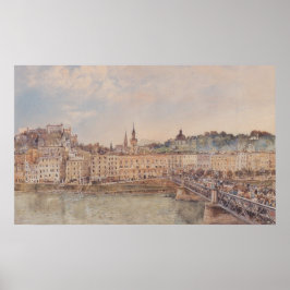 Aussicht auf Salzburg (von Rudolf von Alt) Poster