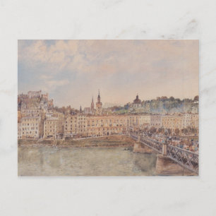 Aussicht auf Salzburg (von Rudolf von Alt) Postkarte