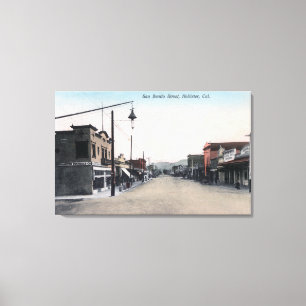 Aussicht auf San Benito Street Hollister, CA Leinwanddruck