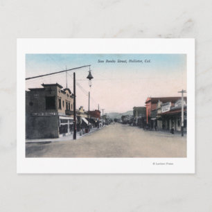 Aussicht auf San Benito Street Hollister, CA Postkarte