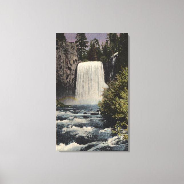 Aussicht auf San Joaquin River & Rainbow Falls Leinwanddruck (Vorderseite)