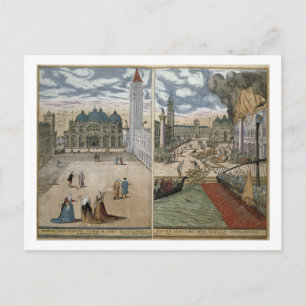 Aussicht auf San Marco und den Palazzo Ducale in B Postkarte