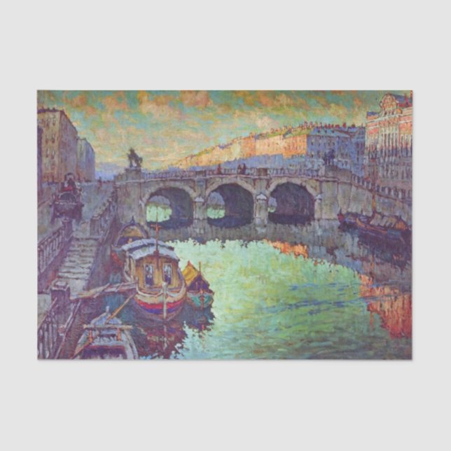 Aussicht auf Sankt Petersburg (Russische Stadt) Seidenpapier (Vorderseite)