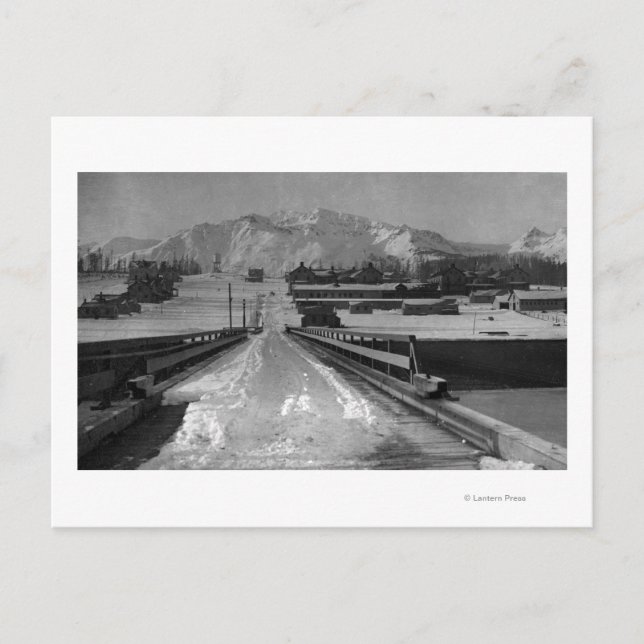 Aussicht auf Seward, Alaska Von der Brücke Fotogra Postkarte (Vorderseite)