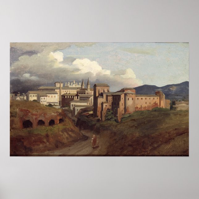 Aussicht auf St. John Lateran, Rom, 1822 Poster (Vorne)