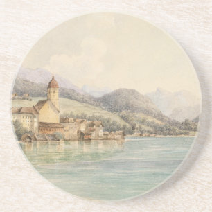 Aussicht auf St. Wolfgang am Wolfgangsee Carl Lafi Getränkeuntersetzer