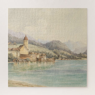 Aussicht auf St. Wolfgang am Wolfgangsee Carl Lafi Puzzle