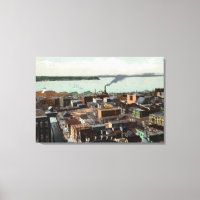Aussicht auf Stadt und Hafen