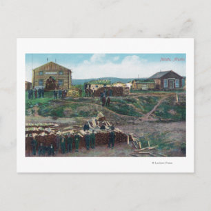 Aussicht auf Stadtbewohner rund um Cut WoodNulato, Postkarte