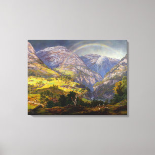 Aussicht auf Stalheim in Norwegen (Johan Christlic Leinwanddruck