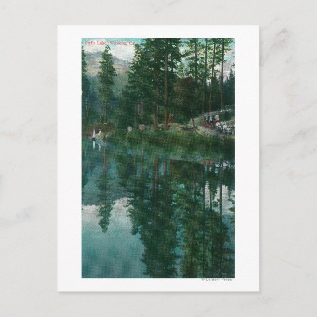Aussicht auf Stella Lake Wawona, CA Postkarte (Vorderseite)