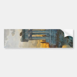 Aussicht auf Süditalien mit antiken römischen Ruin Autoaufkleber