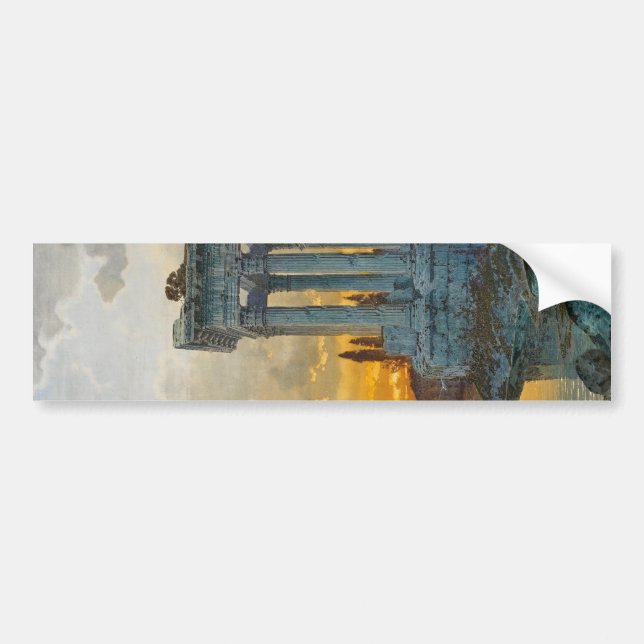 Aussicht auf Süditalien mit antiken römischen Ruin Autoaufkleber (Vorne)