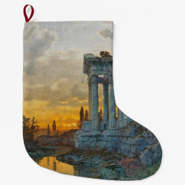 Aussicht auf Süditalien mit antiken römischen Ruin Großer Weihnachtsstrumpf