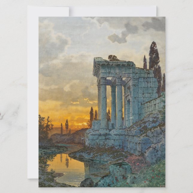 Aussicht auf Süditalien mit antiken römischen Ruin Karte (Vorderseite)