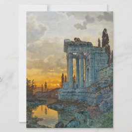 Aussicht auf Süditalien mit antiken römischen Ruin Karte