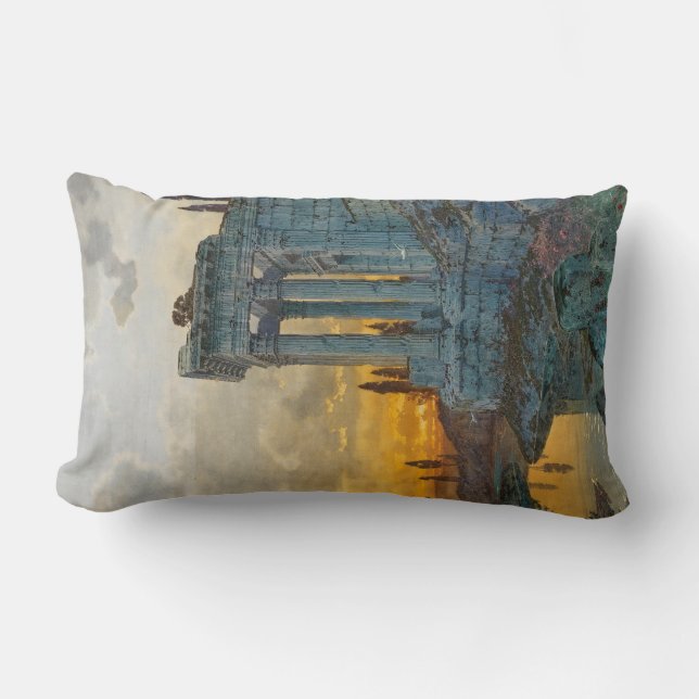 Aussicht auf Süditalien mit antiken römischen Ruin Lendenkissen (Vorderseite)