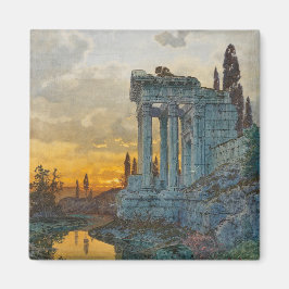 Aussicht auf Süditalien mit antiken römischen Ruin Magnet