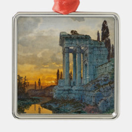 Aussicht auf Süditalien mit antiken römischen Ruin Ornament Aus Metall