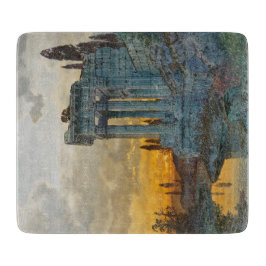 Aussicht auf Süditalien mit antiken römischen Ruin Schneidebrett