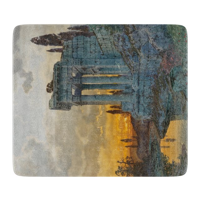 Aussicht auf Süditalien mit antiken römischen Ruin Schneidebrett (Vorderseite)