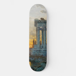 Aussicht auf Süditalien mit antiken römischen Ruin Skateboard