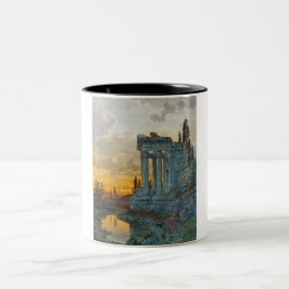 Aussicht auf Süditalien mit antiken römischen Ruin Zweifarbige Tasse
