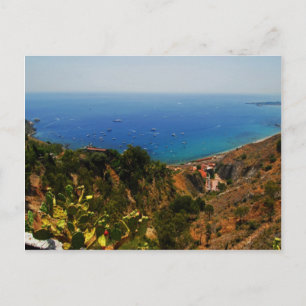 Aussicht auf Taormina 1 Postkarte