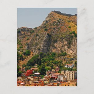 Aussicht auf Taormina 5 Postkarte