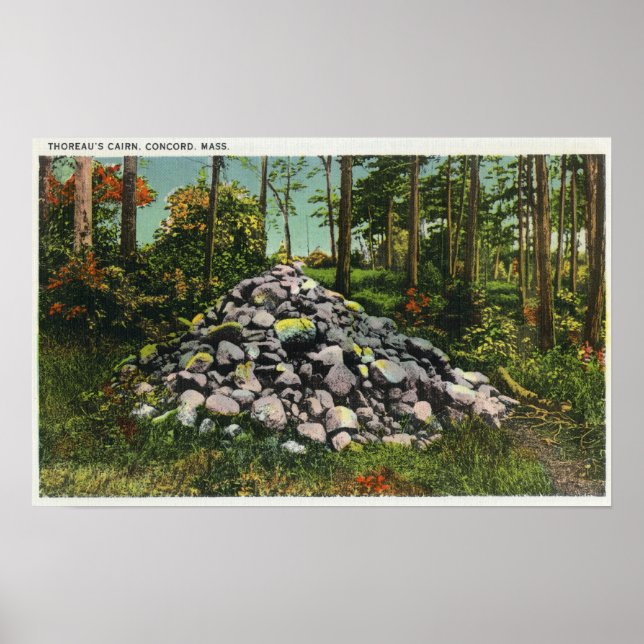 Aussicht auf Thoreau's Cairn Poster (Vorne)