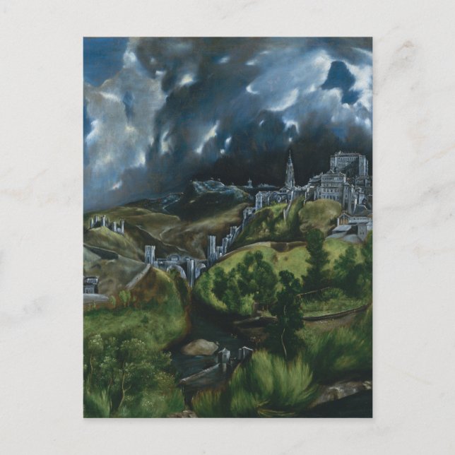 Aussicht auf Toledo, El Greco Postkarte (Vorderseite)