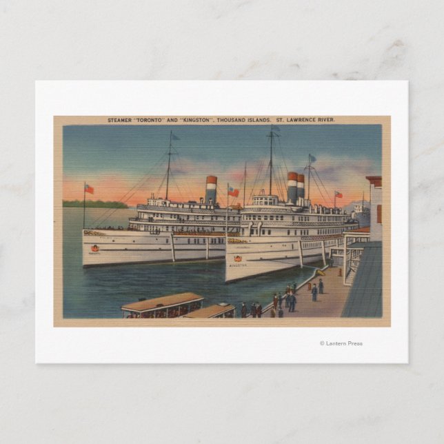 Aussicht auf Toronto & Kingston auf dem St. Lawren Postkarte (Vorderseite)