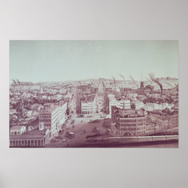 Aussicht auf Utica City, New York Staat Poster (Vorne)