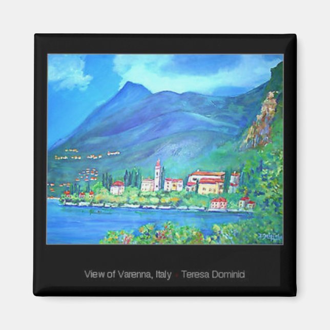 Aussicht auf Varenna, Italien Magnet (Vorne)