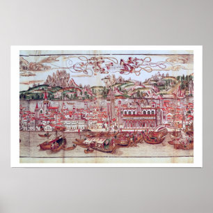 Aussicht auf Venedig (Detail) aus "Opusculu Poster