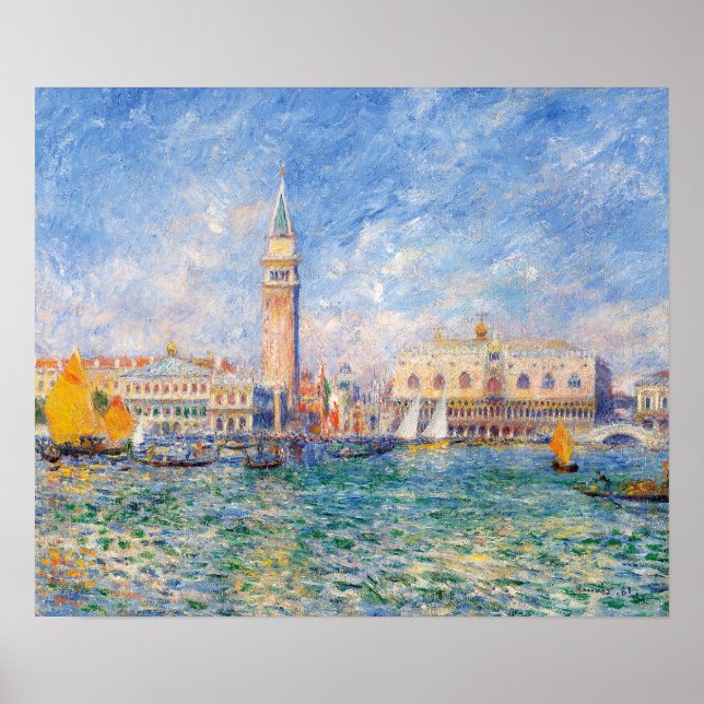 Aussicht auf Venedig durch Renoir Poster (Vorne)