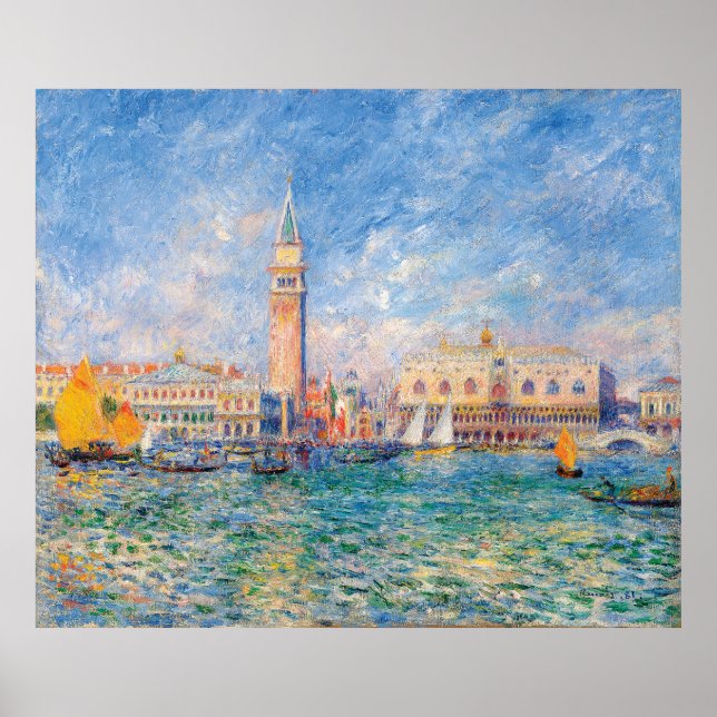 Aussicht auf Venedig von Pierre-Auguste Renoir Poster (Vorne)