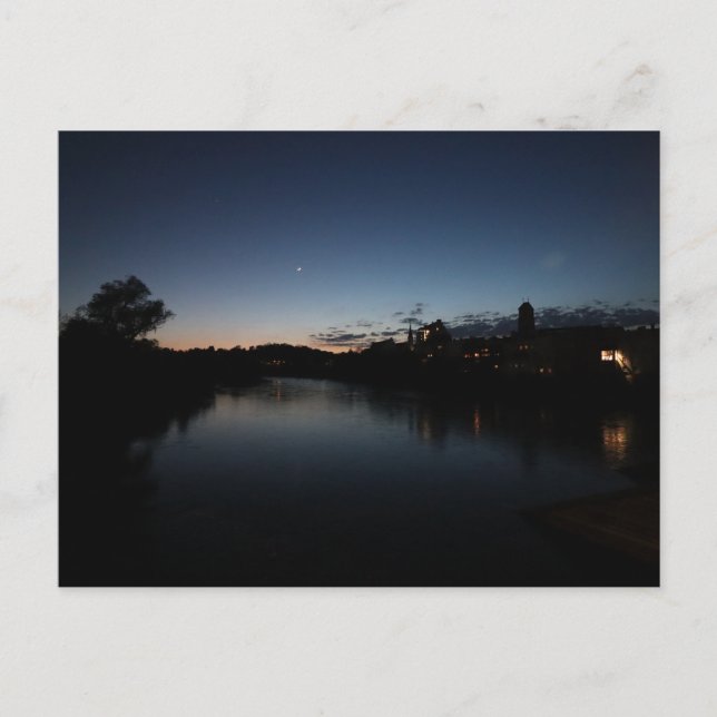 Aussicht auf Wasserburg am Inn von der Rote Innbru Postkarte (Vorderseite)